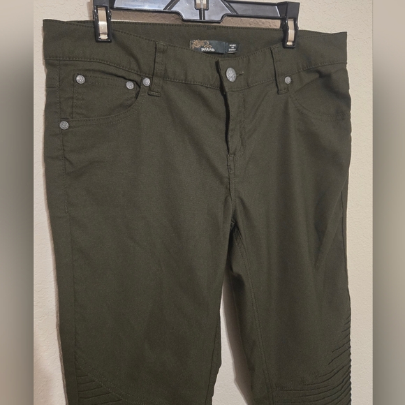 Prana "Brenna" Moto Pant Dark Green Women's Size 6 - Picture 4 of 7
